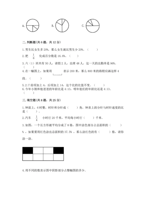 人教版六年级上册数学期末检测卷精品【考试直接用】.docx