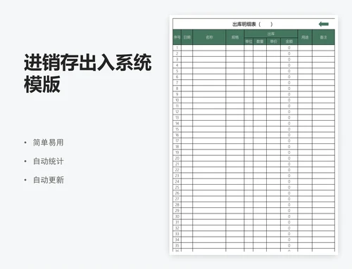 进销存出入系统模版