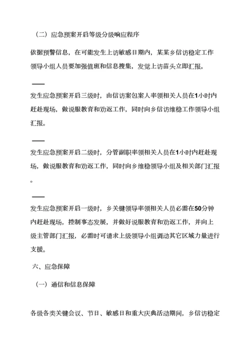 村信访维稳应急专项预案.docx