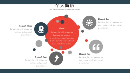 个人简历自我介绍自荐通用PPT模板
