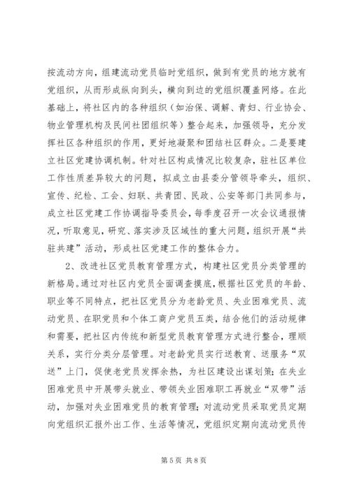 社区党建工作的调查思考 (3).docx