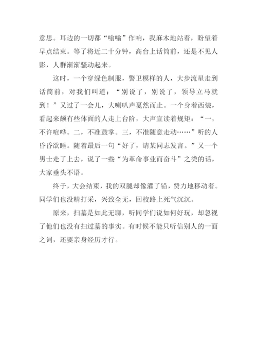 无聊的扫墓作文800字.docx