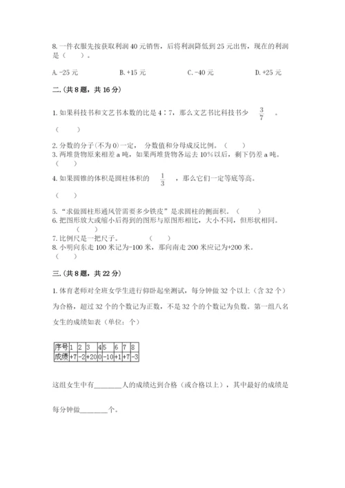 洛阳市小学数学小升初试卷【夺冠】.docx