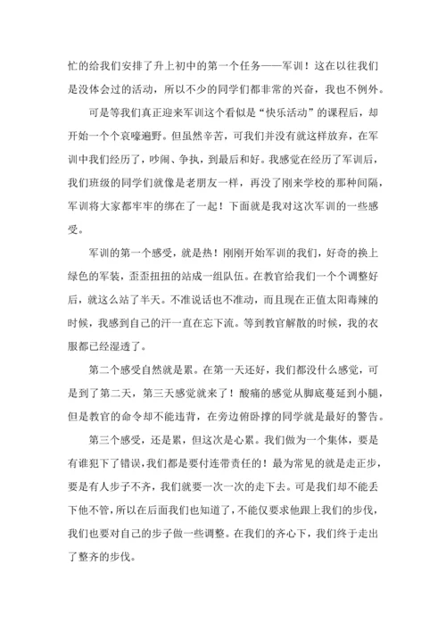 初一军训心得体会(集合15篇) (3).docx