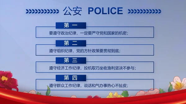 公安民警风采展示年终工作总结PPT