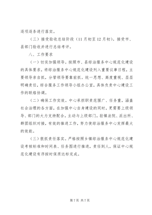 综治服务中心规范化建设实施方案.docx