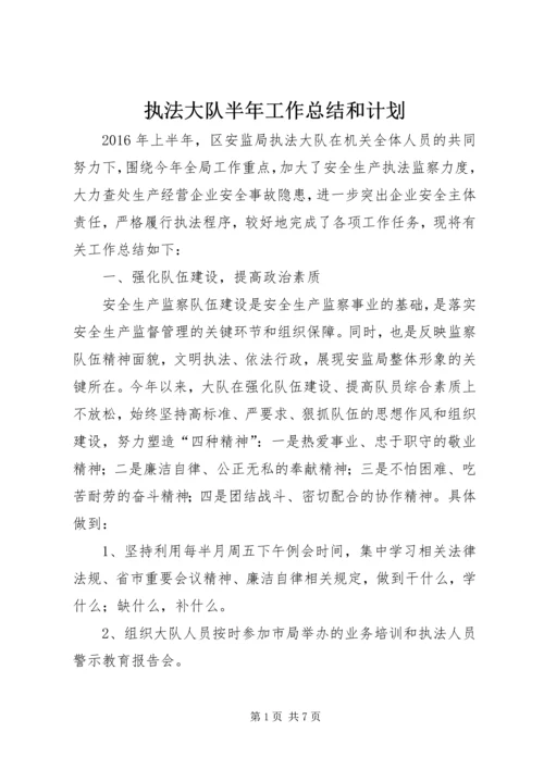 执法大队半年工作总结和计划_1.docx