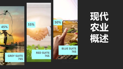 绿色农产品瓜果蔬菜农业主题通用PPT模板