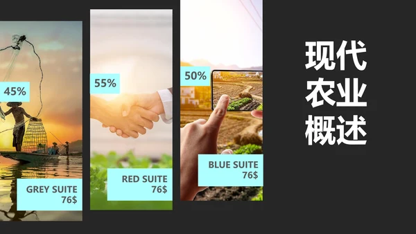绿色农产品瓜果蔬菜农业主题通用PPT模板