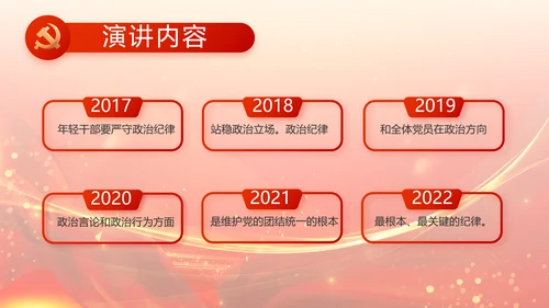 红色党建党支部述职报告动态PPT党课