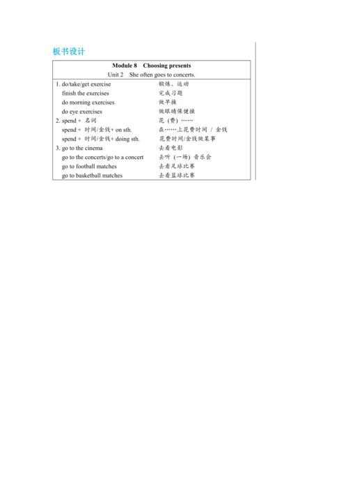 【轻松备课】外研版初中英语七年级上Module 8 Unit 2教学详案