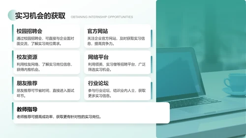 绿色商务风大学生职业生涯访谈报告PPT模板