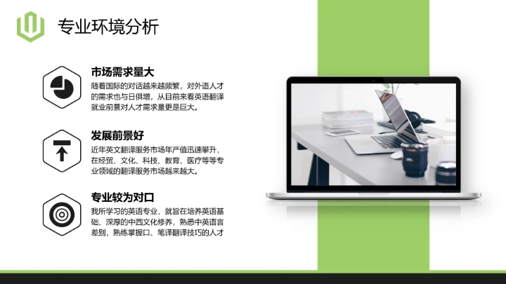 简洁版大学生职业规划PPT