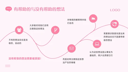 粉色插画青少年抑郁症障碍及自杀防治PPT模板宣传PPT动态P