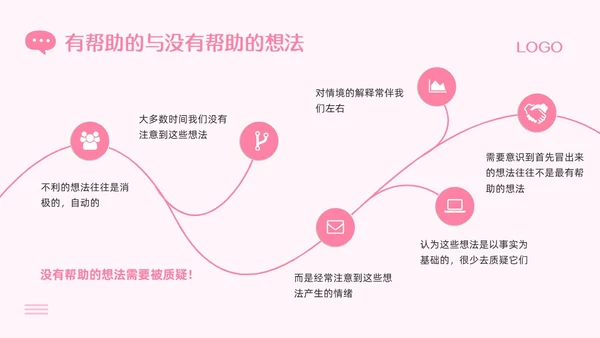 粉色插画青少年抑郁症障碍及自杀防治PPT模板宣传PPT动态P