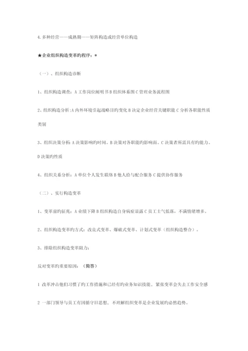 2023年人力资源管理师二级考试重点总结.docx