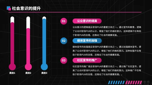 蓝粉撞色潮流风反职场PUA运动PPT模板
