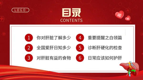 全国爱肝日远离肝硬化肝脏病乙肝通用PPT模板