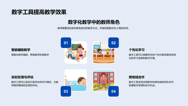 数字化教学提效PPT模板