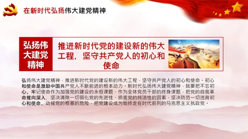 建党100周年七一讲话伟大的建党精神PPT