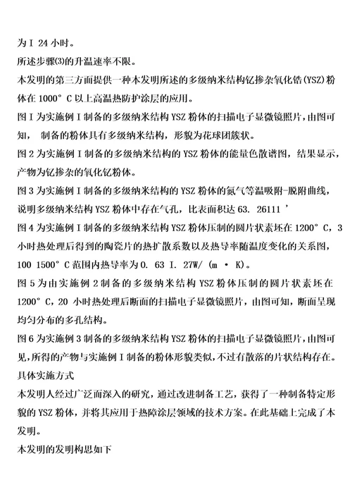 一种多级纳米结构钇掺杂的氧化锆ysz粉体及其制备方法和应用的制作方法