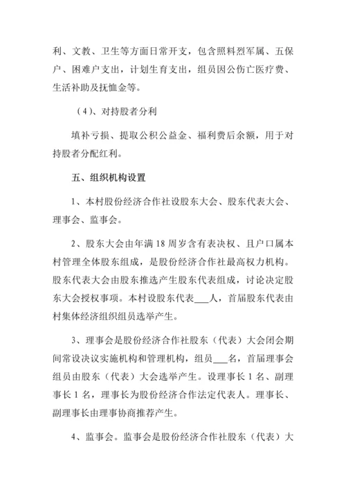 村集体产权核心制度改革实施专业方案.docx