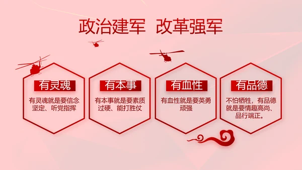 红色党支部党课会议学习教育动态PPT模板