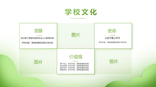 绿色清新学校教育培训工作总结动态PPT