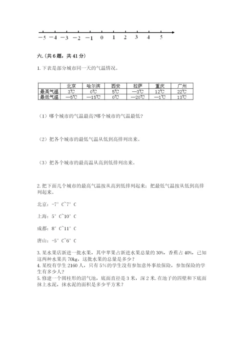 北师大版小升初数学模拟试卷含答案（模拟题）.docx