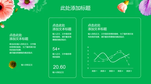 绿色小清新花店通用PPT演示模板