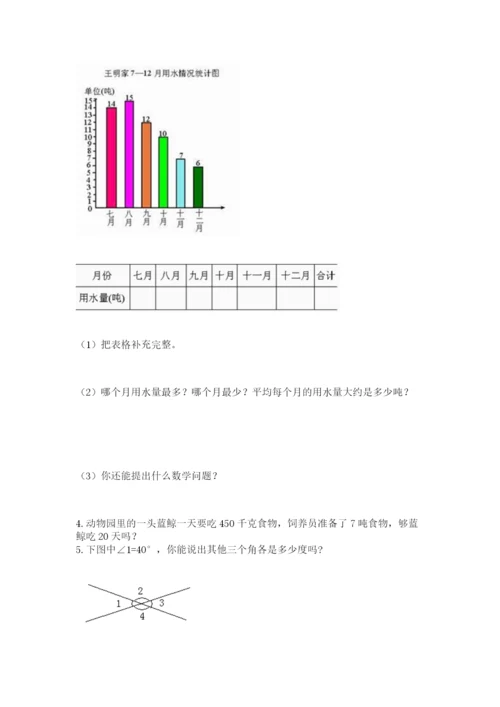 人教版四年级上册数学 期末测试卷精品【完整版】.docx