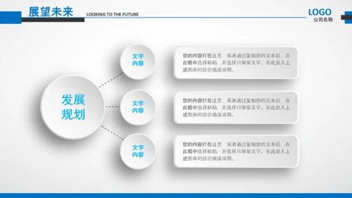 公司企业介绍蓝色工作汇报述职总结PPT