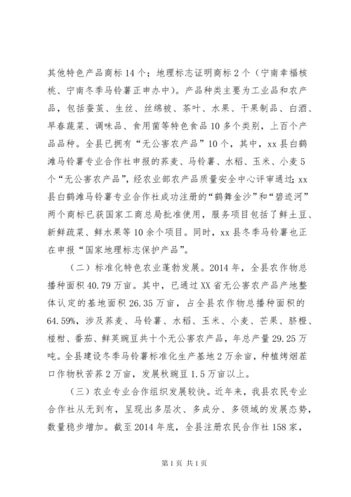 关于特色农产品品牌建设调研报告 (2).docx