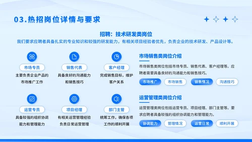 蓝色卡通风企业招聘PPT模板