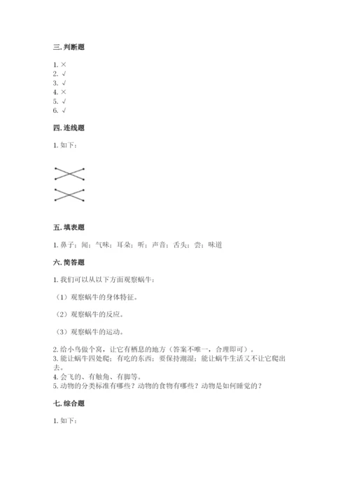 教科版一年级下册科学期末测试卷（综合卷）.docx