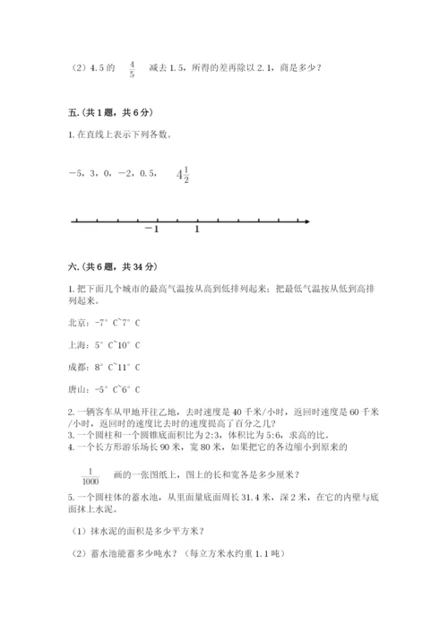 六年级毕业班数学期末考试试卷附参考答案（a卷）.docx