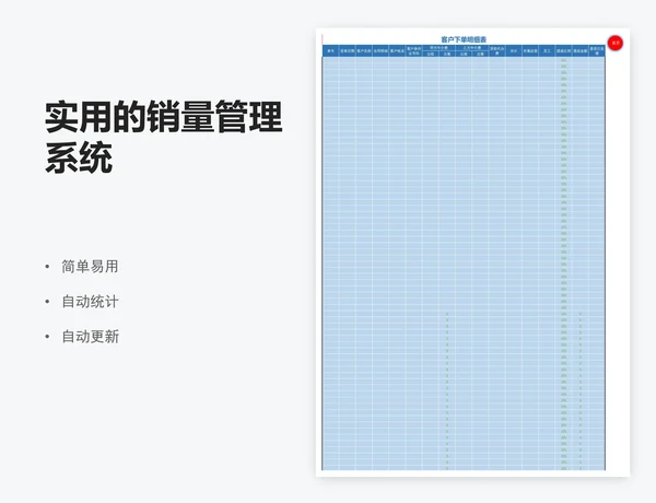 实用的销量管理系统