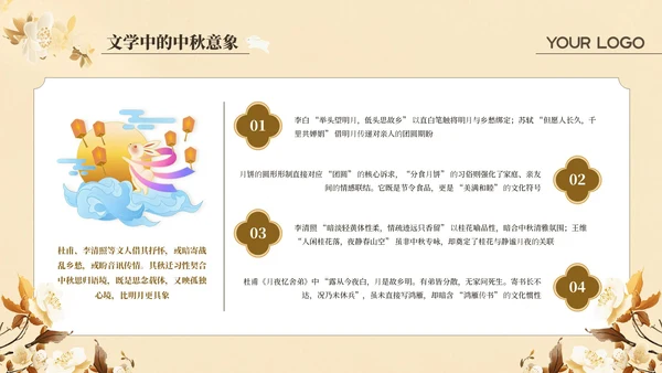 黄色中国风中秋佳节主题宣传介绍PPT模板