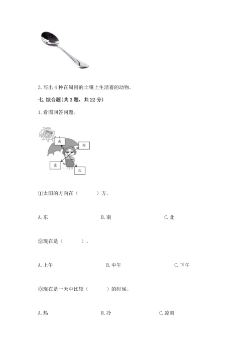 教科版科学二年级上册《期末测试卷》（模拟题）.docx