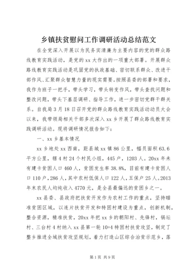 乡镇扶贫慰问工作调研活动总结范文.docx