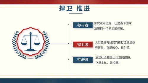 红色大气法律宪法宣传学习介绍PPT