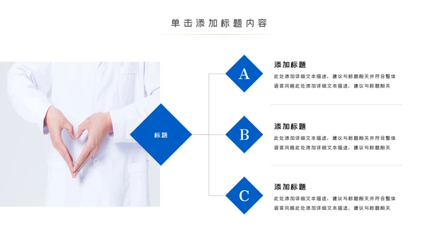 蓝色医生护士智慧医疗医学医药PPT模板
