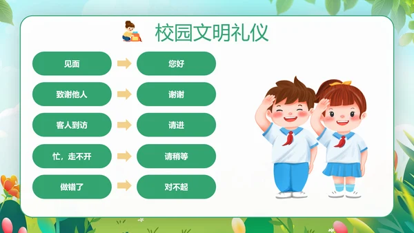 幼儿园文明礼仪伴我行快乐儿童培训PPT模板