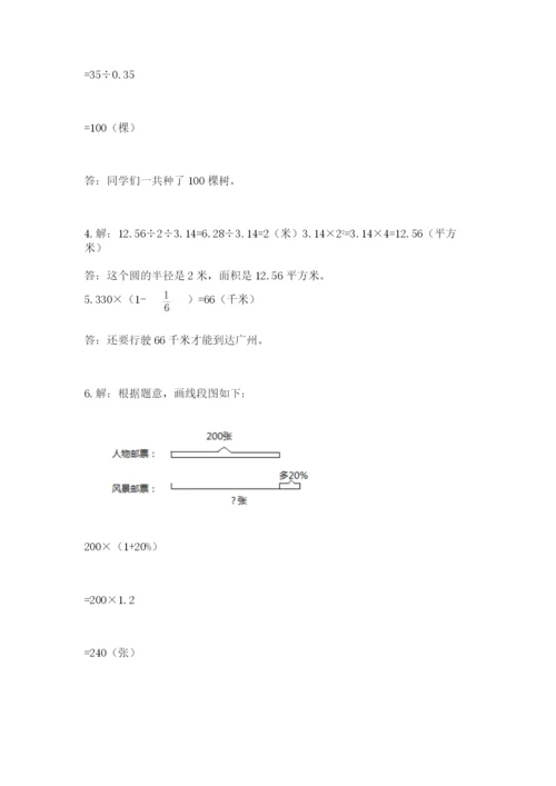 小学数学六年级上册期末测试卷（夺冠系列）word版.docx