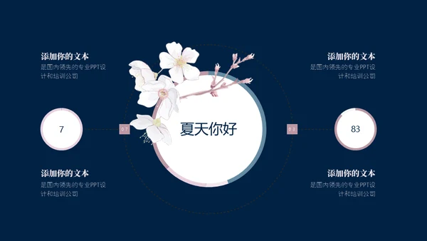 你好夏天女性白领工作总结通用PPT模板
