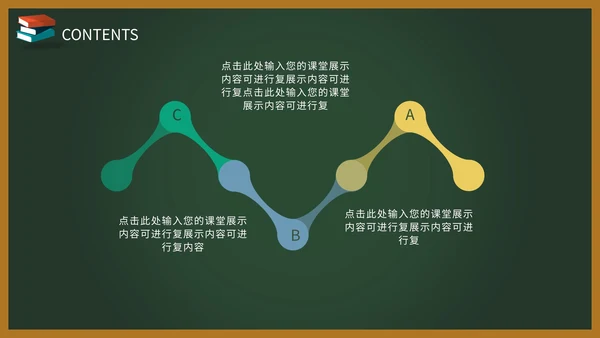 绿色黑板卡通教师课件PPT模板