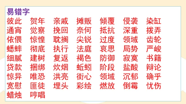 部编版六年级语文下册 期末 基础复习   课件