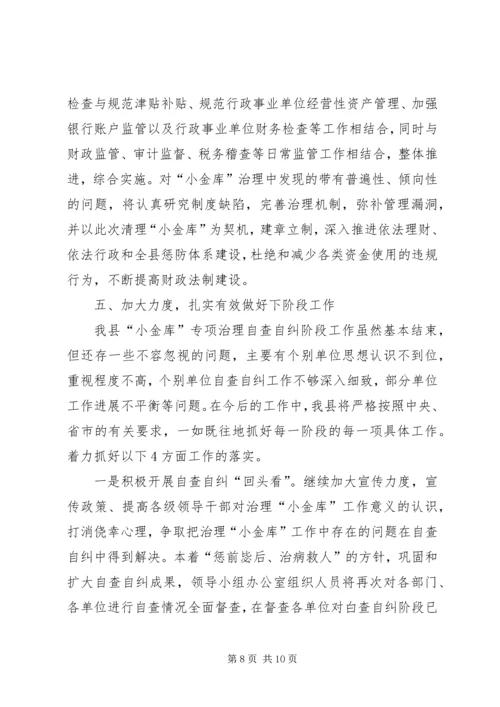 县小金库专项治理工作汇报.docx