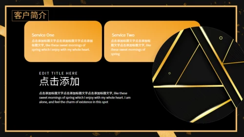 创意黑金简约客户答谢会活动策划通用PPT模板