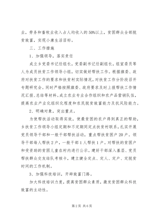 扶贫工作计划模板范文.docx